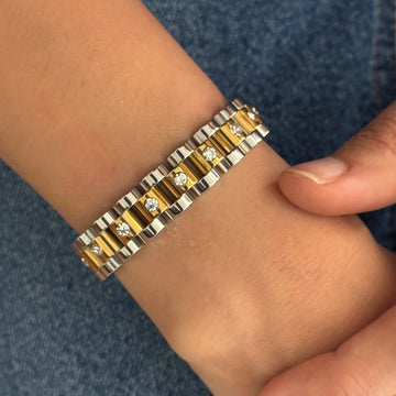 Two-Tone Watchband Bracelet