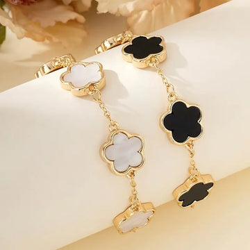Five Leaf Flower Chain Bracelet