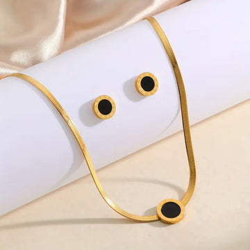 3 Pcs Snake Chain Black Roman Number Set