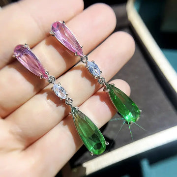 Zircon Droplet Earrings