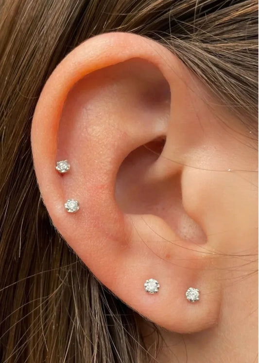 Chandi Small Ear studs (3mm)