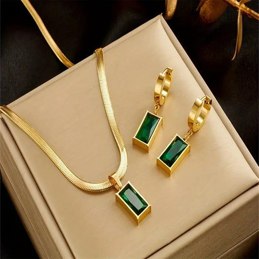 3 pcs Emerald Green Set
