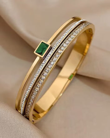 Emerald Stone Bangle