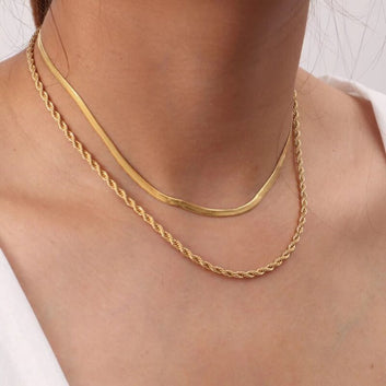 Rope Chain and Snake Chain Combo