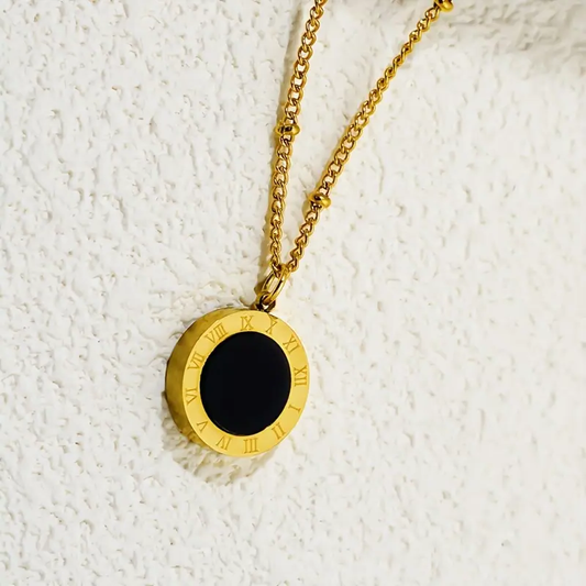 Black Roman Number Necklace