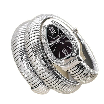 Snake Watch Silver - Black Dial