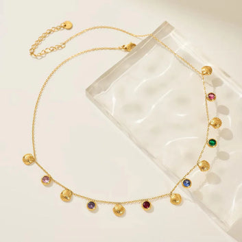 Multistone Shell Necklace