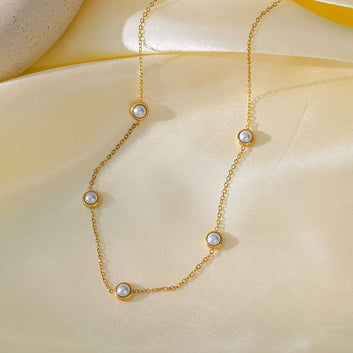 Pearl-Embellished Necklace