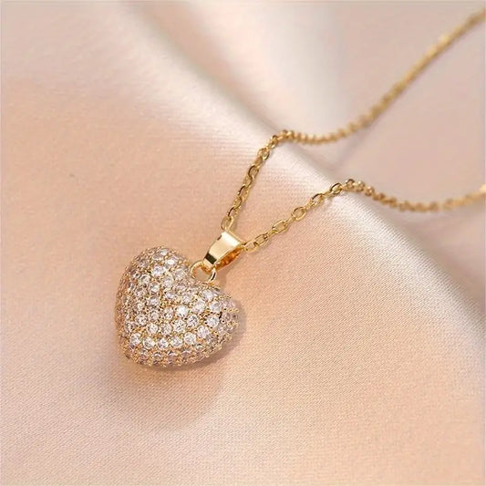 Twilight Zircon Heart Necklace