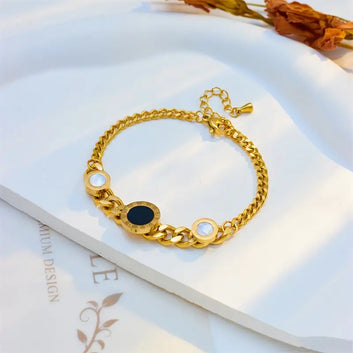 Roman Number Coin Bracelet