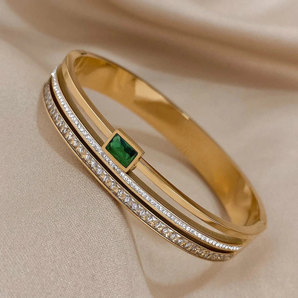 Emerald Stone Bangle