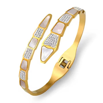 Snake Stone Cuff Bangle