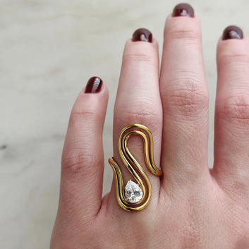 Drop Stone Adjustable Ring
