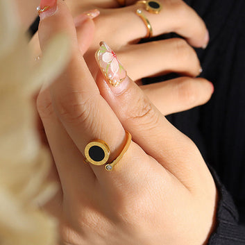 Roman Number Adjustable Ring