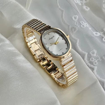 MZW126 Stainless Steel Watch Gold - White Dial