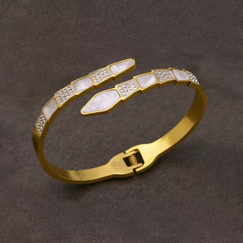 Snake Stone Cuff Bangle