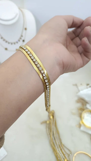 Triple Layer Stone Bracelet