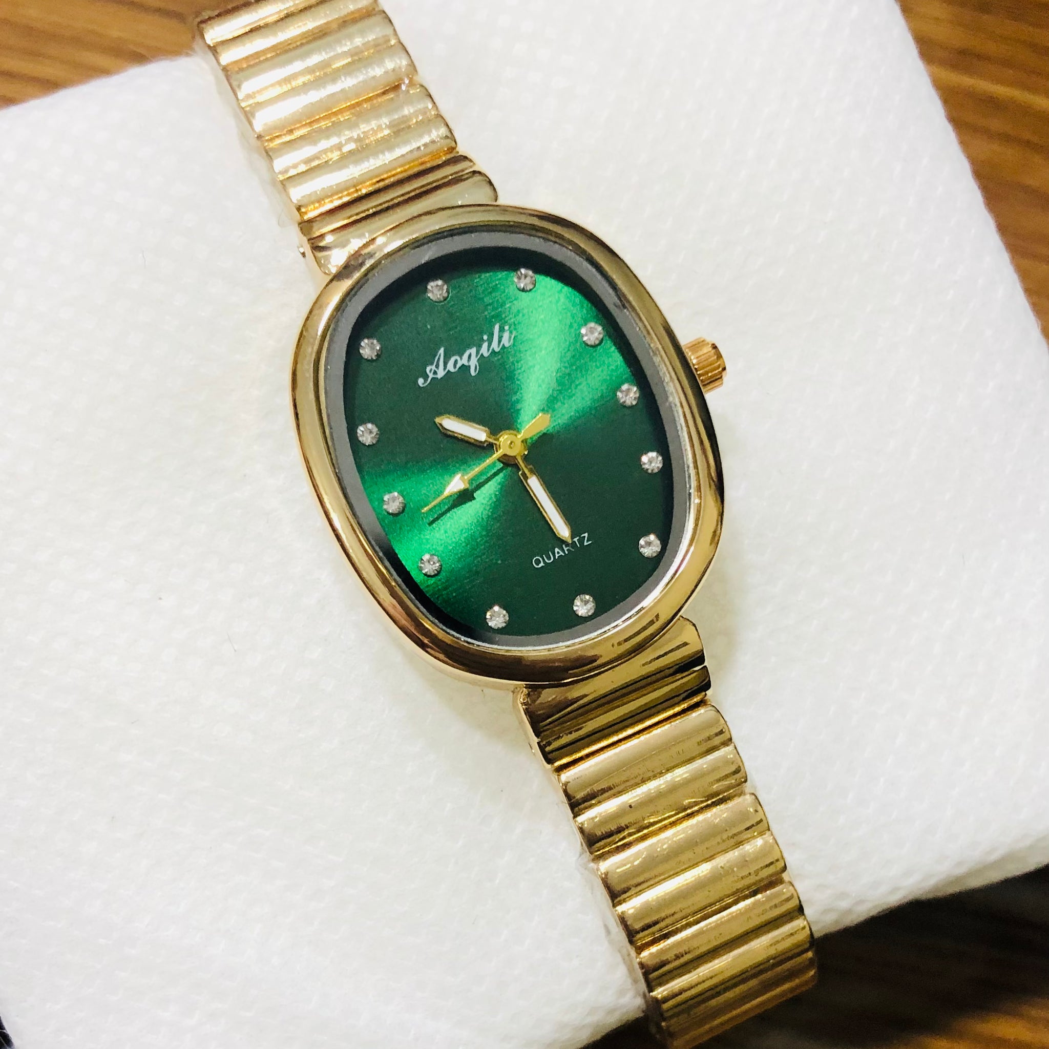 MZW126 Stainless Steel Watch Gold - Green Dial
