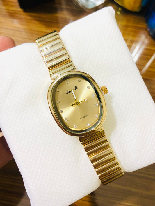 MZW127 Stainless Steel Watch Gold - Gold Dial