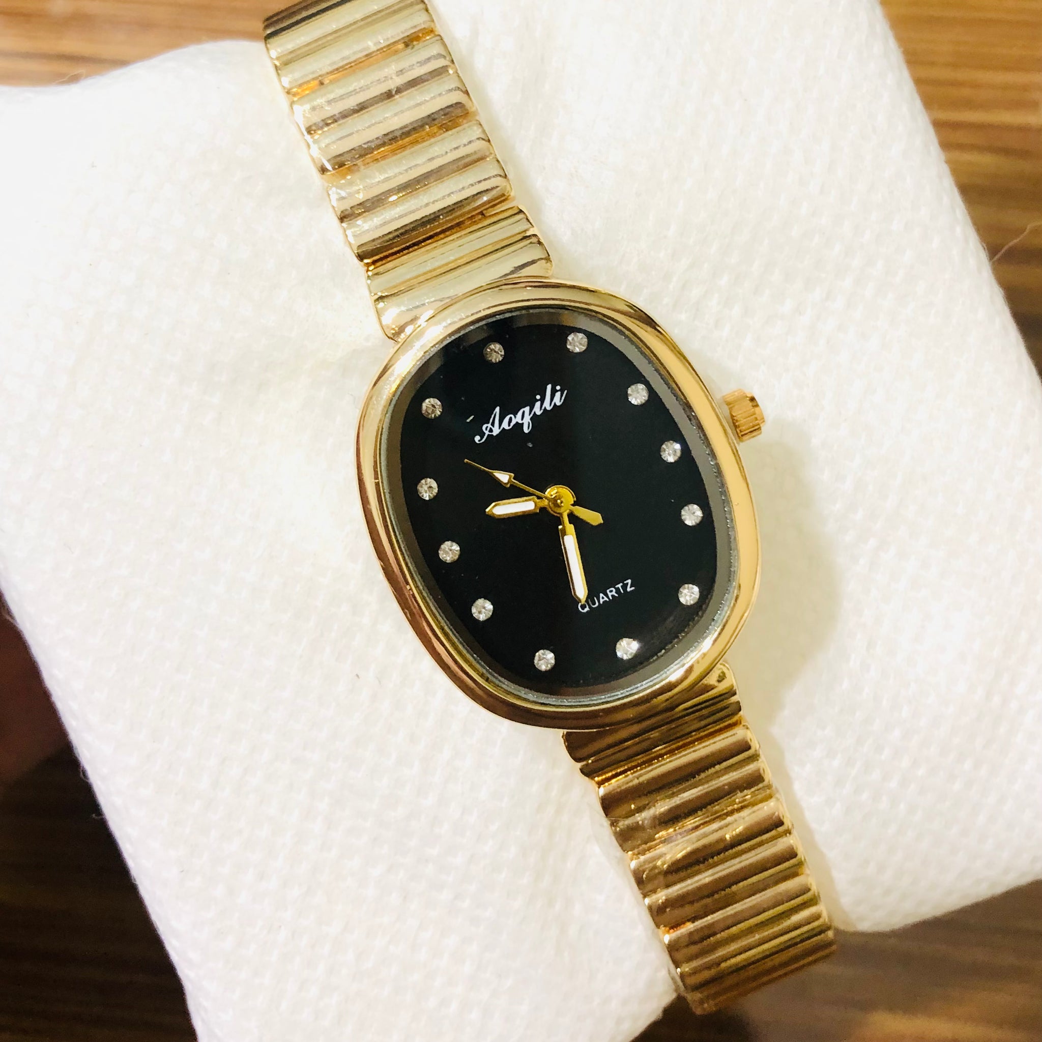 MZW126 Stainless Steel Watch Gold - Black Dial