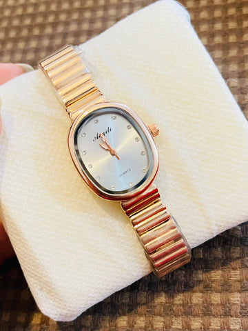 MZW126 Stainless Steel Watch Rose Gold - Silver Dial