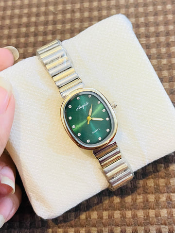 MZW126 Stainless Steel Watch Two Tone - Green Dial