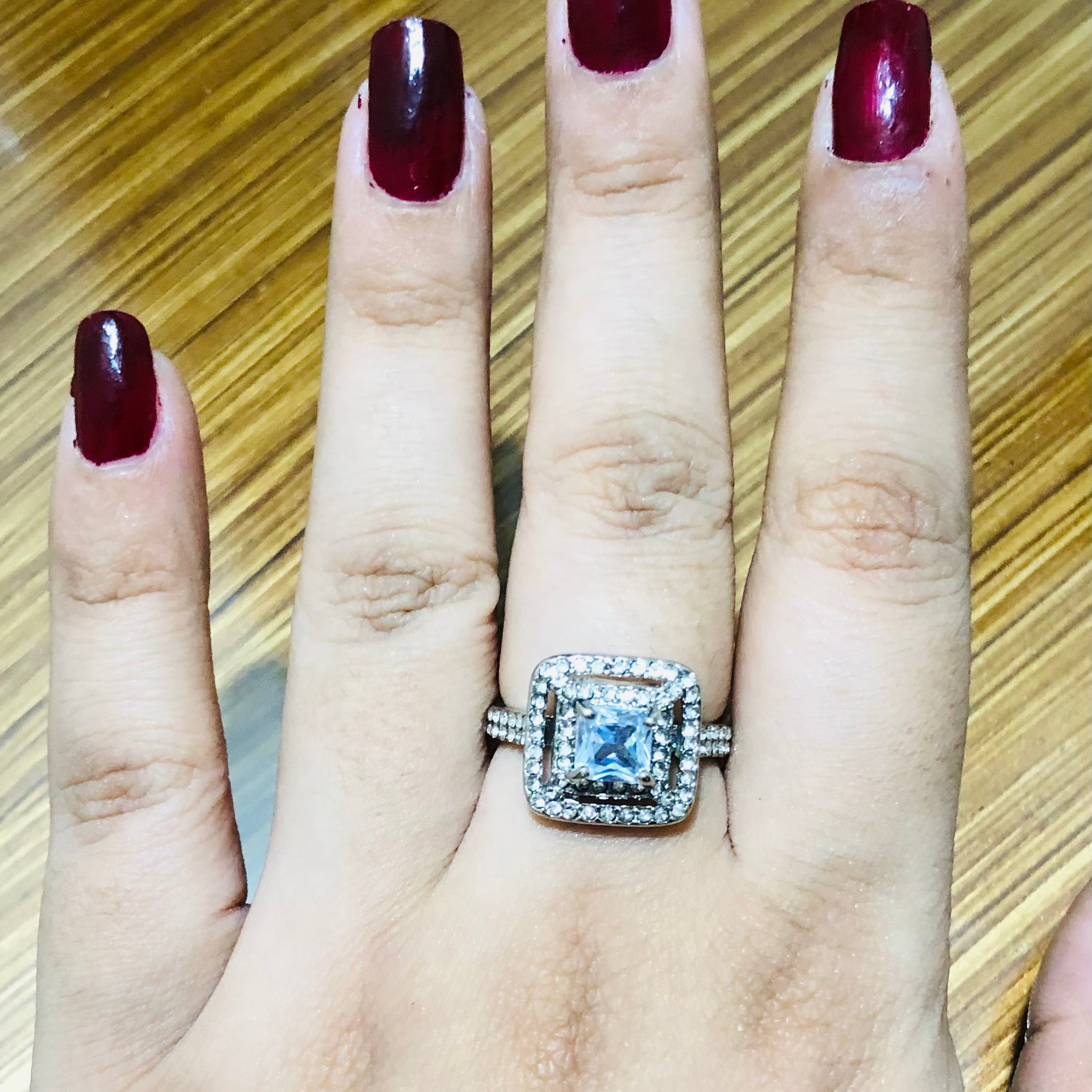 Square Zircon Ring