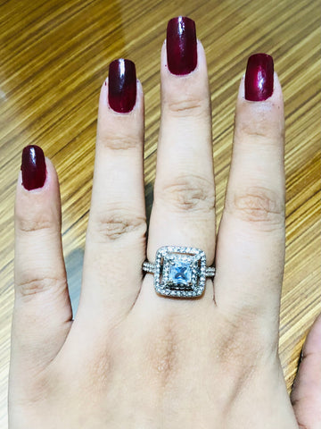 Square Zircon Ring
