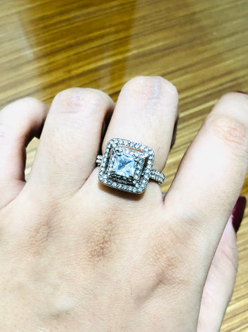 Square Zircon Ring