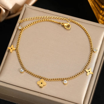 Leaf Stone Anklet