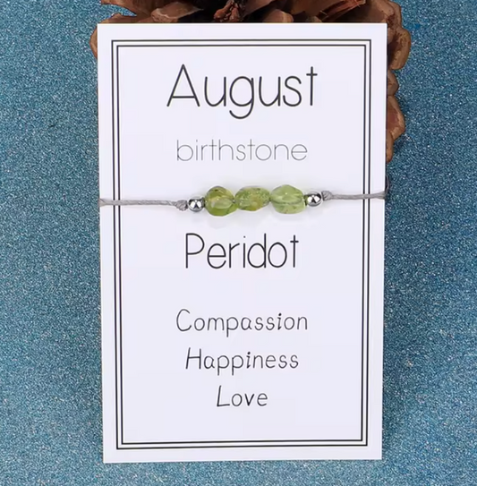 August Birthstone Bracelet