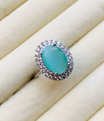 Feroza Zircon Adjustable Ring