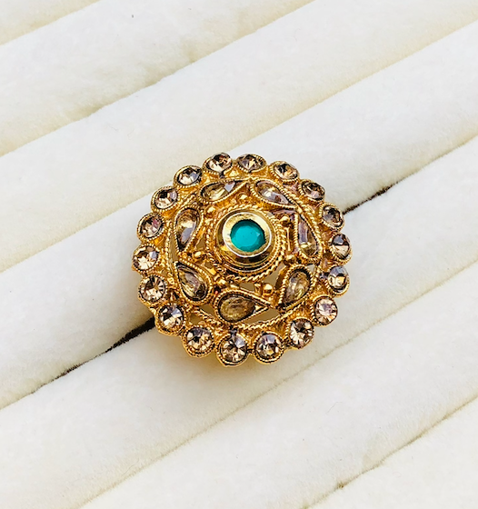 Antique Gold Mehndi Ring
