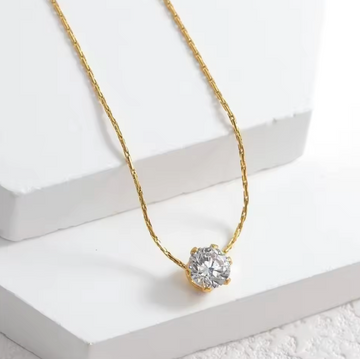 One Diamond Necklace