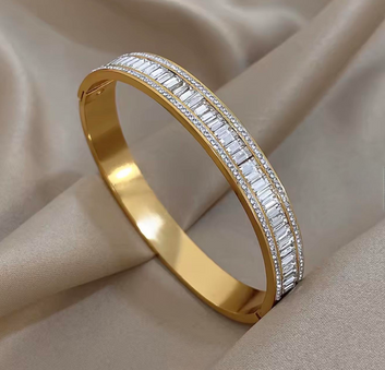Crystal Baguette Bangle