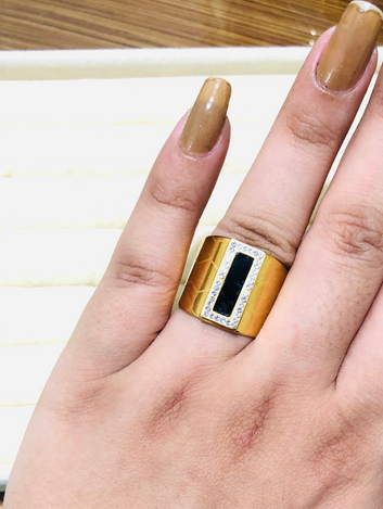 Black Enamel Ring
