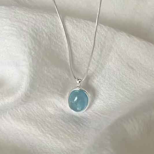 Aquamarine Stone Necklace