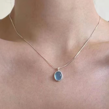 Aquamarine Stone Necklace