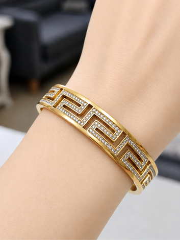 Fendi Stoned Handcuff Bangle