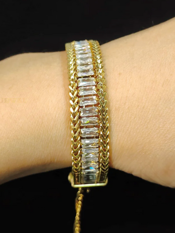Cubic Zircon Chain Bracelet