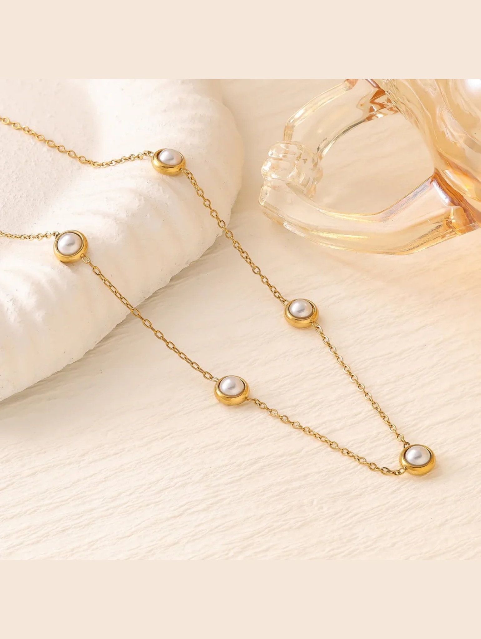 Pearl-Embellished Necklace