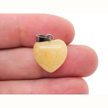 Yellow Jade Heart Necklace