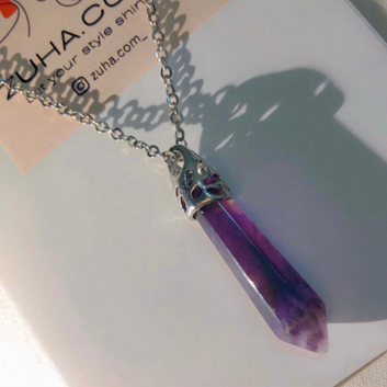 Amethyst Pointed Stone Necklace