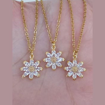 Zircon Flower Necklace