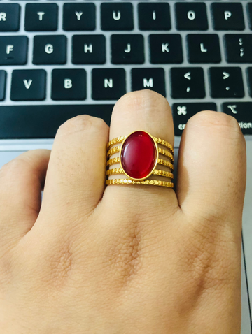 Maroon Hollow Layers Ring
