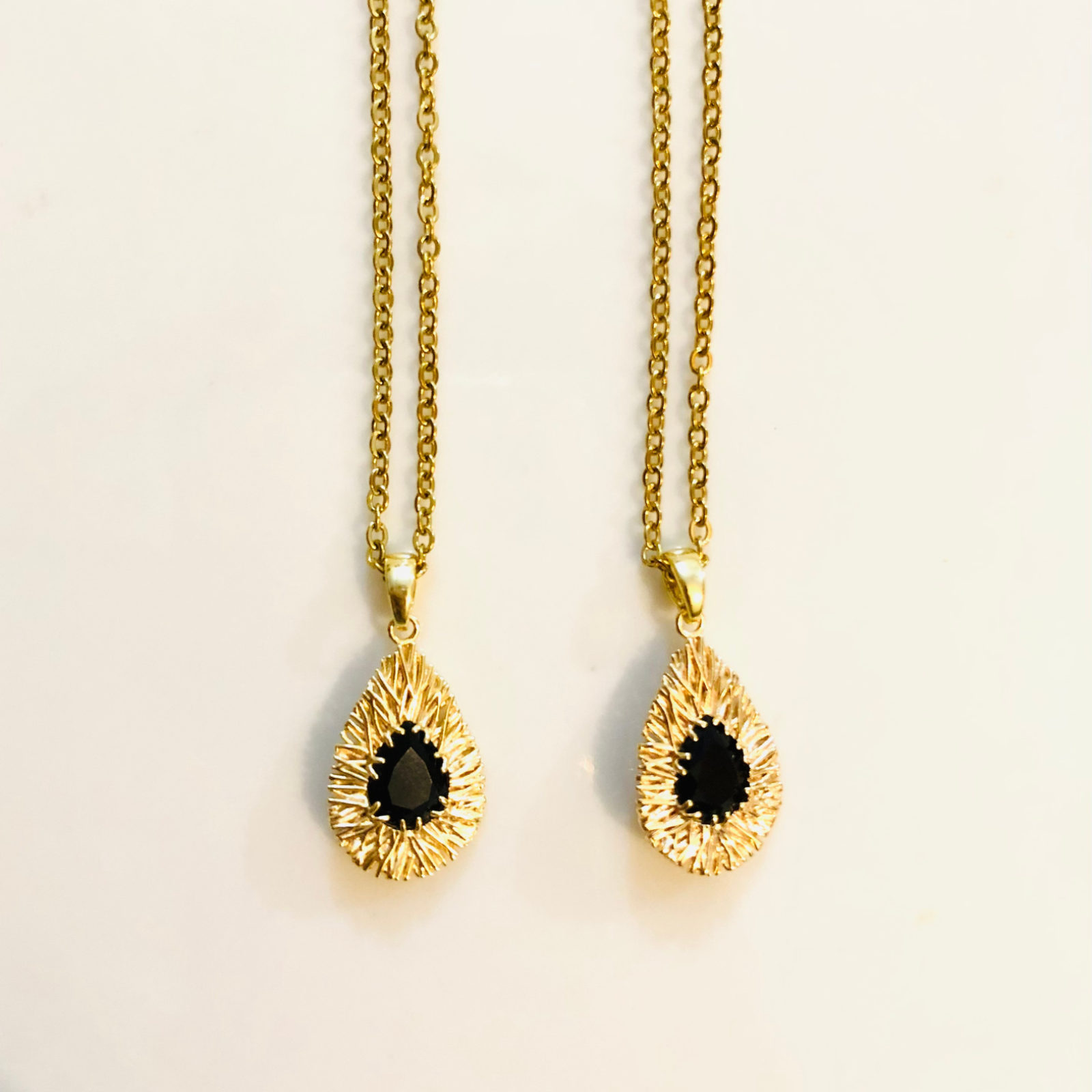 3pcs Black Drop Jewellery Set