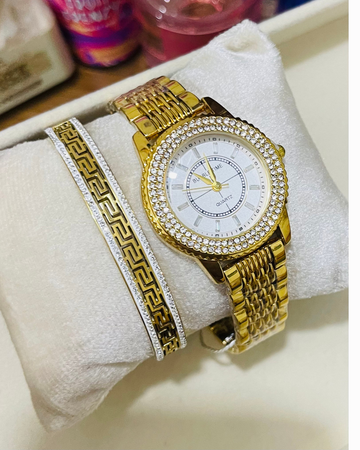 MZW109 Watch and ZigZag Bangle Duo
