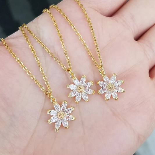 Zircon Flower Necklace