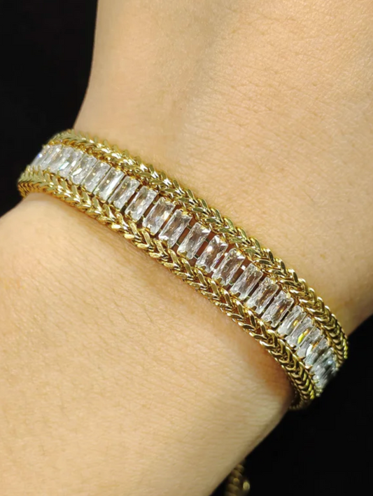 Cubic Zircon Chain Bracelet