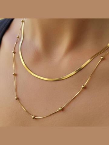 Pair of Snake Chain and Beaded Ball Chain